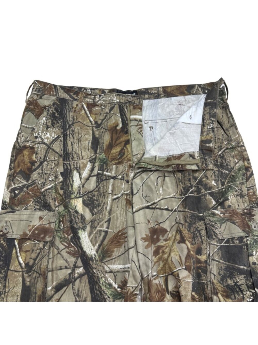 Realtree Men's Hunting Cargo Pants Camo Print Multiple Pockets Button 44/46 - Picture 4 of 13